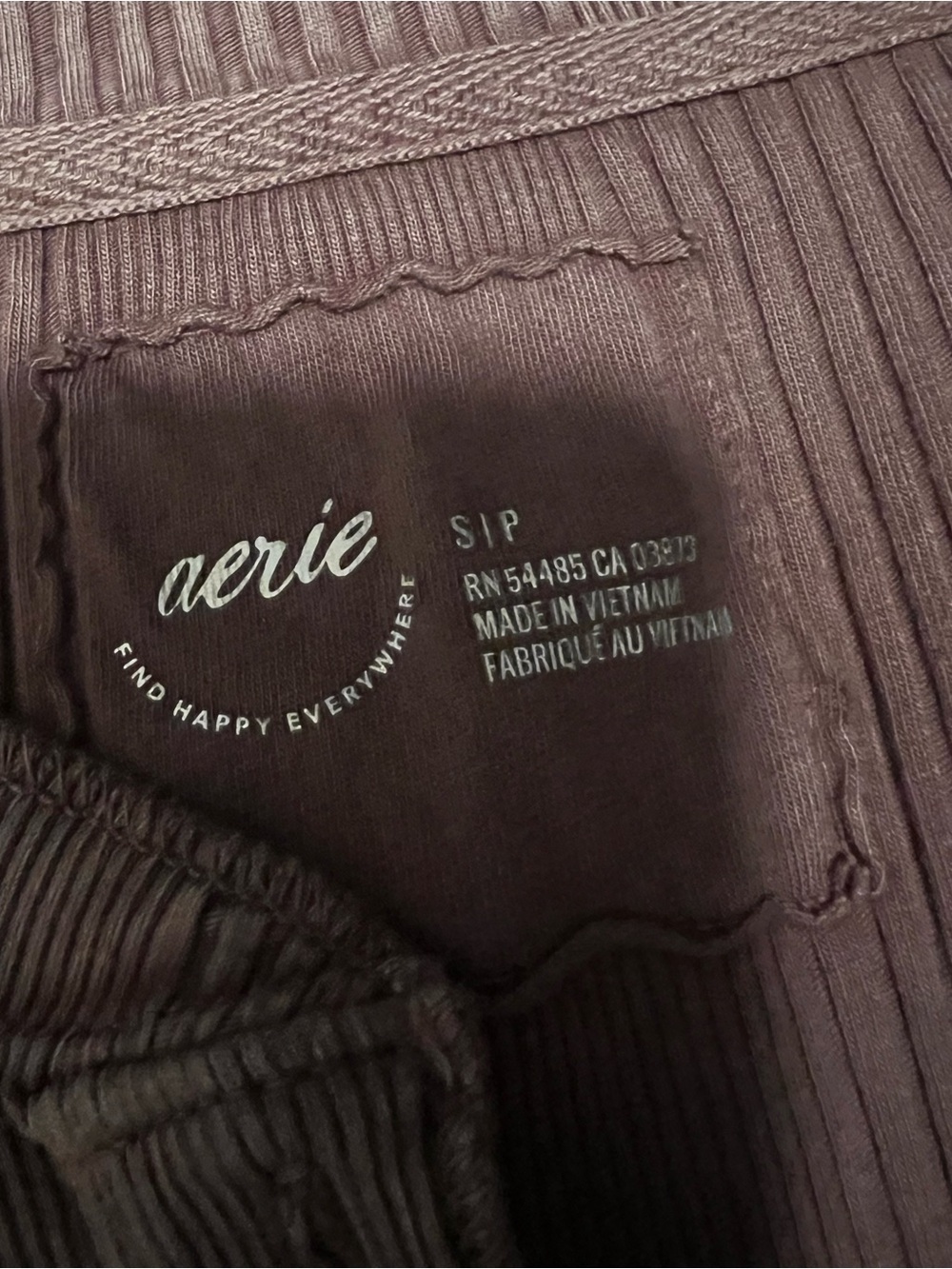 aerie Ribbed Henley Long-Sleeve Top Relic - Picture 2 of 4